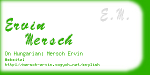 ervin mersch business card